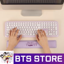 BTS 손목받침대 BT21 타이니탄 패드 쿠션, 퍼플