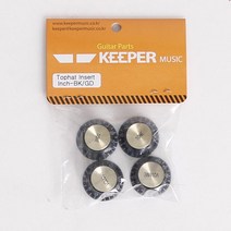 Keeper Tophat Insert 노브 (inch타입), Black/Gold