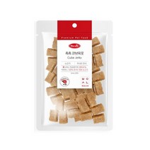 바우와우 강아지간식 촉촉큐브육포 소고기300g, 없음