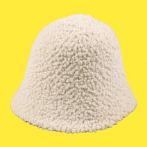 에스크리션 겨울 양털 양모 후리스 벙거지 뽀글이 버킷햇 모자