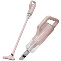Versos (베르소스) 초경량 무선 청소기 충전식 스틱 클리너 2way 핸디 클리너 수중 스위치 버튼 하나의 간단한 조작 강약 전환 종이 팩 불필요 (PK 파스텔 핑크), PK 파스텔핑크
