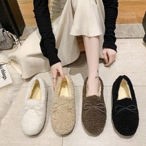 4컬러 여성 양털로퍼 캐주얼화 털신발 겨울단화 방한화 모카신