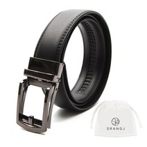 에스랑제이 흑니켈 남성 소가죽 자동 정장 벨트