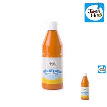 워셔블페인트 주황 500ML 단품 아기물감 물감찍기 바디페인팅 욕실물감놀이 목욕물감 아기물감놀이