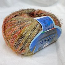 이태리 라나가또 밀라노 비스코스 혼방 뜨개실 레이온 패션실 수입뜨개실 수입털실, 4798.오렌지