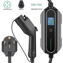 점프스타터 가정용 완속충전기 번개쎈놈 픽셔유형 1 j1772 자동차 충전기 레벨 2, 32a 7.2kw 5m