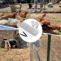 메쉬휀스 메쉬휀스부속 메쉬펜스 울타리팬스 정원펜스 휀스고정볼트 매쉬휀스 그물망 방지 가축 휀스 철망 철조망 펜스 DIY 공예 가정 장식 경질 아연도금 육각 철사 식물 관리, 빨강, 1 건