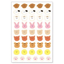 리훈 금테 일러스트 리무버블스티커 단품모음 다꾸 폴꾸 스꾸 다이어리꾸미기, 06.애니멀[B082]