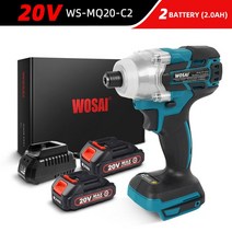 dcf887p2a 임팩드릴 WOSAI-MT 시리즈 20V 무선 전동 스크루 드라이버 155NM 브러시리스 모터 전기 임팩트, 02 WS-MQ20-C2_01 EU