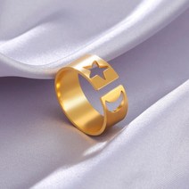 애견용품 강아지펜스 개 고양이 울타리 문 실내 야외 마당 투명 Teamer-여성을 위한 패션 스테인레스 스틸 반지 조절 가능한 뱀 스타 손가락 주얼리 선물 DIY 세트, [06] star moon