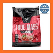 BSN 트루매스1200파우더 프로틴 탄수화물 드링크믹스 스트로베리밀크쉐이크 4.65kg 칼슘 철분 포타슘 식이섬유 True-Mass1200 Protein&Carbohydrate