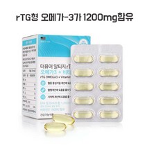더퓨어 알티지오메가3+비타민D 60캡슐 정제어유 함유 rTG오메가3