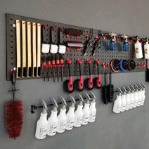 유공판 타공 판넬 책상 벽타공판 후크 공구 걸이 랙, 19 1200x450 초호화 세트