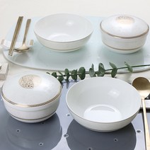 한국도자기본차이나 고은 예단반상기세트 6pcs, 예단포장