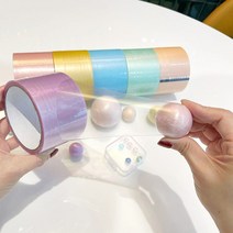 테이프볼 공 만들기 펄 끈끈이 찐득이 말랑이 장난감 4.8cm 6cm, 초록, 6cm(그린)