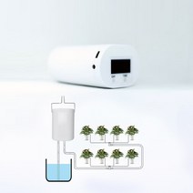 식물 화분 전자 자동급수기, 화이트(충전기 포함-마이크로 5핀)