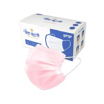 고르고 순한 일회용 덴탈 마스크 3중 필터 50매, 50개, 1box, 핑크
