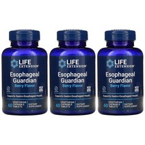 라이프익스텐션 Esophageal 식도 보호 가디언 베리맛 60베지츄어블정 3개 탄산 수소칼륨 마그네슘 칼슘 bicarbonate 알긴산 엘라그산