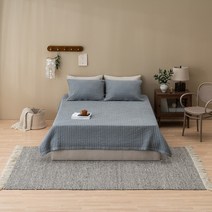 한샘 코튼 피그먼트 워싱 이불 - 싱글 그레이