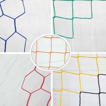 다우리 축구골망 컬러 굵기 4.5mm 2개 1세트 학교체육, 흰색/파랑-육각