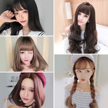 통가발 여자 정수리 긴머리 항암 연습용가발, 18 무드-블랙[가발망포함]