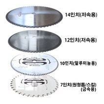 금속절단기날 7 10 12 14인치 컷팅날 원형톱날 팁쏘 금속절단날 알루미늄날 초경톱날, 12인치 저속날 금속용, 1개