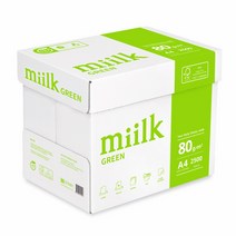 친환경 밀크 그린 A4용지 80g 1박스(2500매), 단품