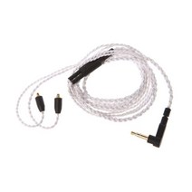 3.5mm 유선 이어폰 케이블 분리형 MMCX 커넥터 교체 코드 Shure SE215 SE425 UE900 헤드폰 용 마이크 없음, 01 WHITE