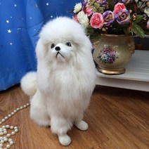 진짜같은 인형 강아지인형 강아지 리얼 동물 리얼한 말티즈 동물인형 진짜같은강아지인형 대형 리트리버 귀여운, 레이디 독은 길이 33cm  너비 21cm  너비 12