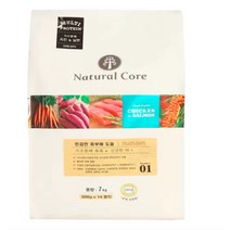 건식사료 골든리트리버 소형견 코스트코 네츄럴코어 치킨&연어 애견사료 7kg x 2, 2개