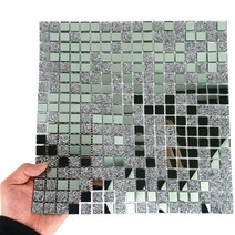 미러 모자이크타일 15mm 크렉연흑경, 약 300mmx300mm(324조각)=1장, 1개