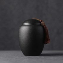 반려동물 강아지 유골함 관 상자 장례 반려동물용 검은 화장 항아리 작은 유골 세라믹 장례 상자 기억