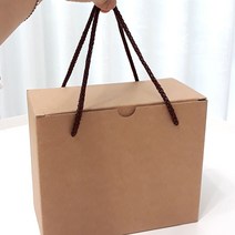 탄탄 브라운 플랫끈 선물상자 5p 종이케이스 크라프트박스 기프트 답례품 포장 19x9.2x15.6cm, 5개, 브라운 플랫끈 상자