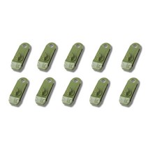 기프템 캠핑 업그레이드형 고강도 악어형 타프클립 집게 10개, 카키