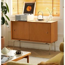 슬라이딩수납장 미닫이 수납장 정리 슬라이드장 우드 원목 다용도수납장 수납 거실 슬라이딩장, 뉴질랜드소나무수납장, 120x40x80.5cm