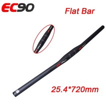 ec90 풀 카본 mtb 핸들바 25.4mm 31.8mm 자전거 탄소섬유 660 760mm, 04 Flat 25.4-720mm