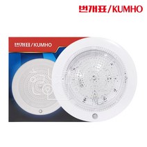 금호전기 번개표 국산 LED 원형 센서등 15W, 1개, 주광색