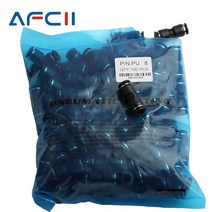 공압 공기 피팅 PU4 PU6 PU8 PU10 PU12 PU14 PU16 블루 PU 스트레이트 커넥터보다 우수한 50pcs 100 피스, [01] 50pcs, [03] PU8 OD8mm