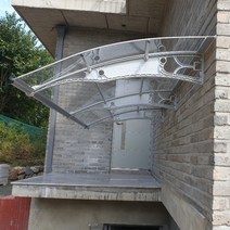 캐노픽스 550x4400 아파트 출입구 주차장 자전거거치대 쓰레기분리수거대 비가림시설, 그린, 블랙, 블랙(분체도장)