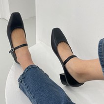 쉬즈콜 에나멜 스트랩 펌프스 메리제인 힐