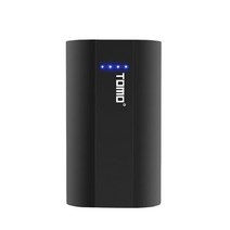 파워뱅크 자작배터리 캠핑용배터리 TOMO A2 보조베터리 2x26650 리튬 배터리 LCD 디스플레이 화면 마이크로, 01 Black