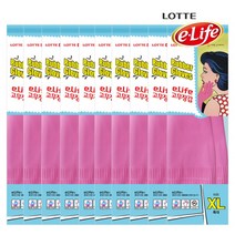 [롯데이라이프] 롯데 e-life 고무장갑 핑크 (특대) 10입, 상세 설명 참조