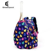테니스가방 GreatSpeed 핑크 그린 스쿼시 라켓 숄더 백, 7 E