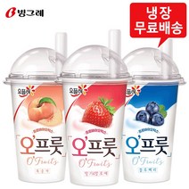 요플레 오프룻 8개(딸기3+블루베리3+복숭아2)냉장무배