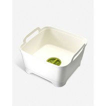 조셉조셉 워시 앤 드레인 ABS 플라스틱 워시 터브 설거지통 화이트, 1개, 30.4 x 30.4 cm