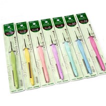 쏘잉스타 크로바 아뮤레 레이스용 뜨개바늘 실리콘 코바늘 레이스바늘 레이스뜨기 (사이즈 선택)