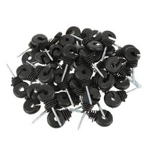 나무울타리 정원 휀스 펜스 카페 테라스 사생활보호 50pcs 전기 울타리 링 절연체 Ener-gizer 컨트롤러 액, 01 Black