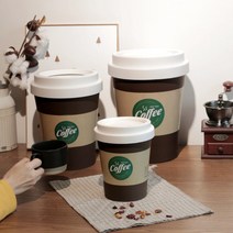 커피 디자인 휴지통_중 카페 홈카페 이쁜휴지통 쓰레기통 쓰래기통 사무실휴지통 디자인휴지통 일러스트휴지통, 라떼휴지통_중