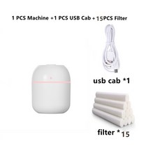 220ml 새로운 휴대용 usb 작은 물방울 초음파 스프레이 가습기 미니 컬러 조명 데스크탑 분무기 자동차 홈 오피스, 흰색-15