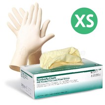 크린가드 [44121] 유한킴벌리 G10 라텍스 장갑 식품용 글러브 PFE XS 사이즈 100매 10팩 1박스